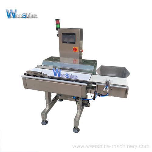 High Performance Food Package CW1000 Weight Checking Automatic Conveyor Check Weigher Mahine With Pusher Rejector